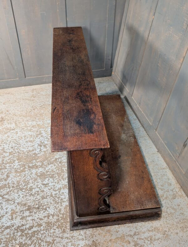 Attractive 1860's Baroque Featured Oak Altar Prayer Kneeler