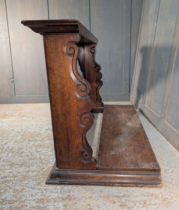 Attractive 1860's Baroque Featured Oak Altar Prayer Kneeler