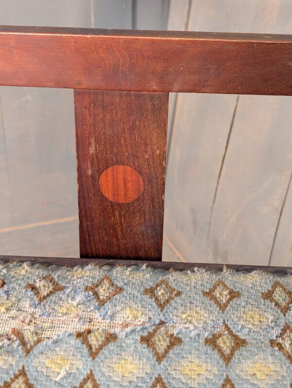 Arts and Crafts Antique Inlaid Mahogany Piano Stool