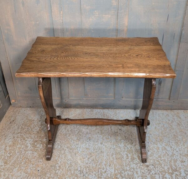 Small Oak Vintage Credence Refectory table with Bevelled Edges