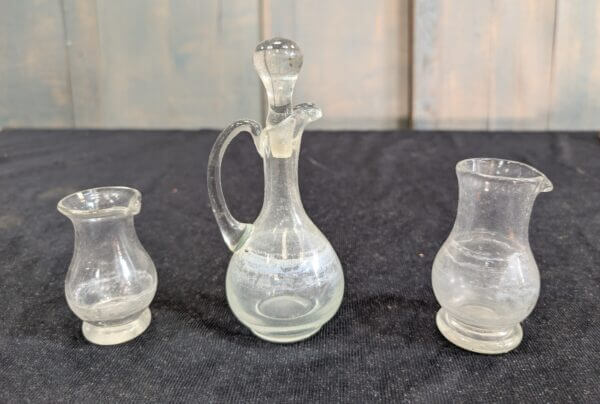 Vintage Glass Church Cruet Ewers