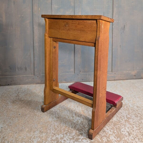 Mid Century 1950's Vintage Light Oak Prayer Desk Prie Dieu