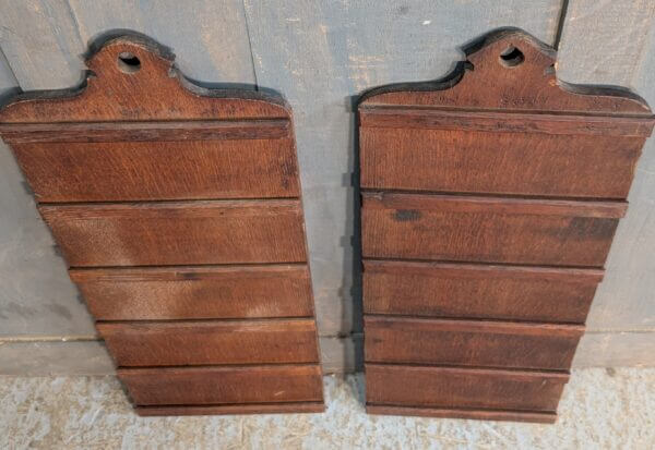 Two Victorian Oak Five Hymn Boards from Tunbridge Wells