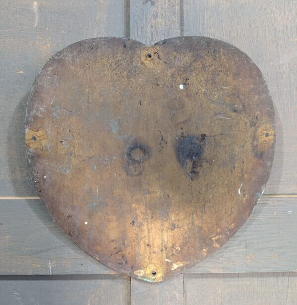 Touching Heart Shaped Heavy Brass Memorial Plaque