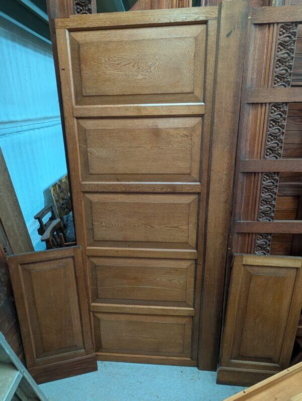 1900's Quality Fielded Long Oak Panel Plus Two Single Mathcing Panels