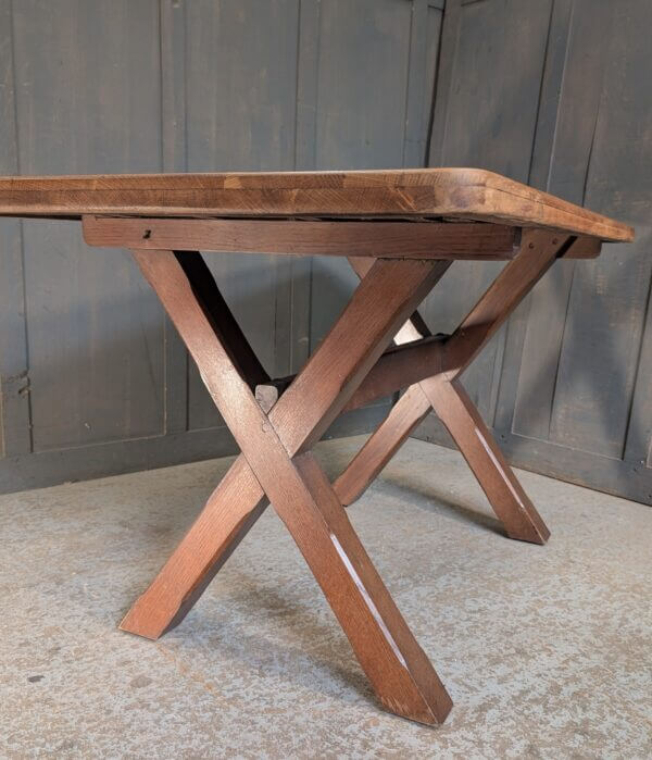 Good Looking Medium Size Medium Colour X Frame Oak Table