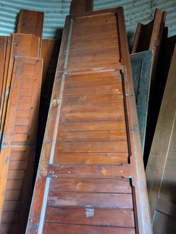 Two Long Victorian T& G Pine Pew Fonts Panels Panelling from Maidenhead