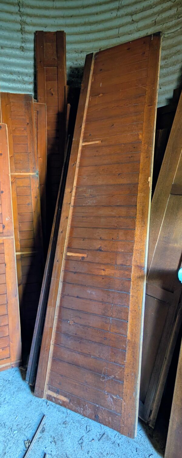 Two Long Victorian T& G Pine Pew Fonts Panels Panelling from Maidenhead
