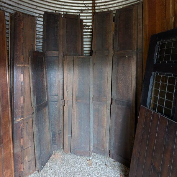 Long Run of 1880's Rectangular Oak Panels Panelling