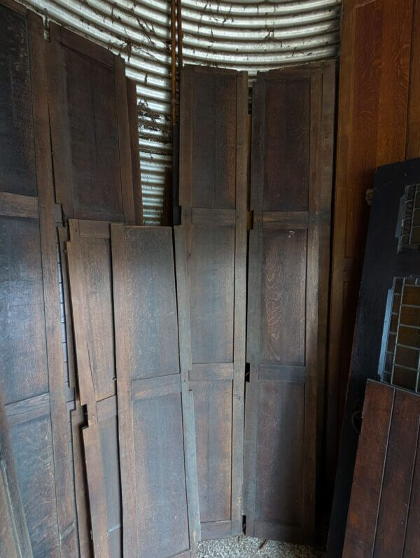 Long Run of 1880's Rectangular Oak Panels Panelling