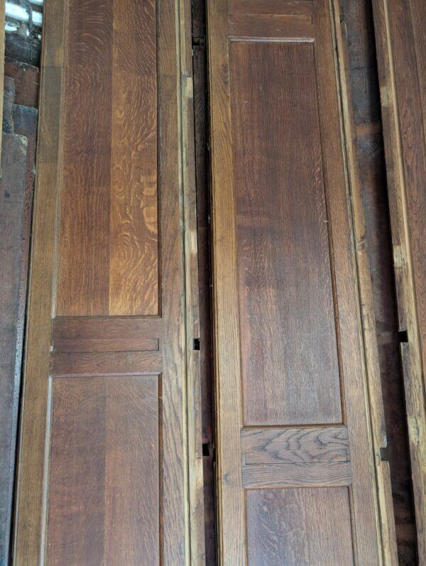 Mid Century Pale to Medium Oak Panel Back Pew Panels Panelling
