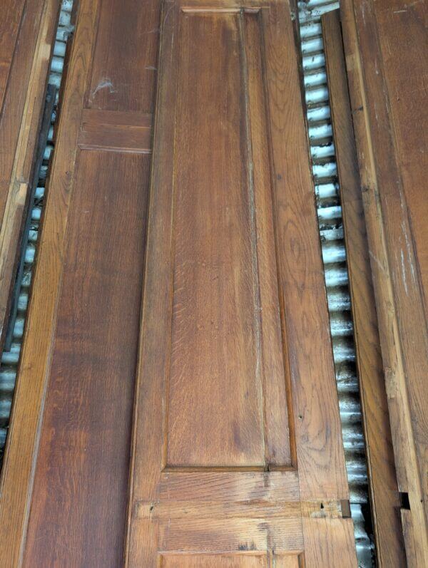Mid Century Pale to Medium Oak Panel Back Pew Panels Panelling