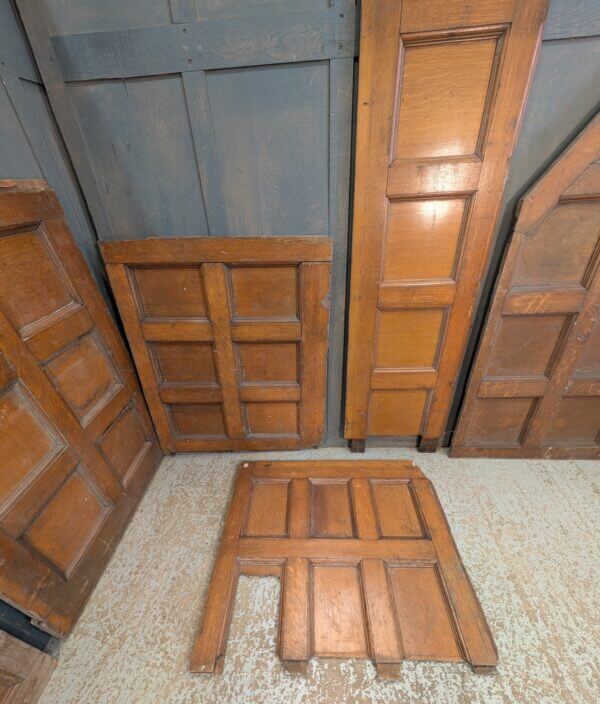 Seven Different Sized Oak Antique Panels form a Vicarage in Tunbridge Wells
