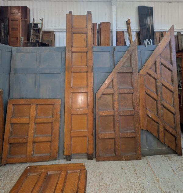 Seven Different Sized Oak Antique Panels form a Vicarage in Tunbridge Wells