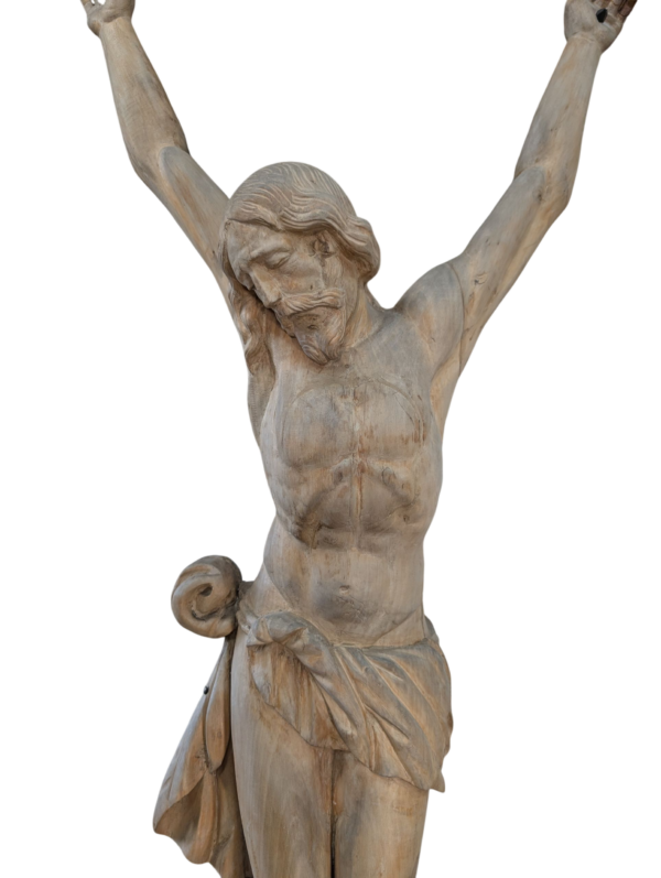 Imposing & Striking Nearly Life size Belgian Convent Antique Crucifix