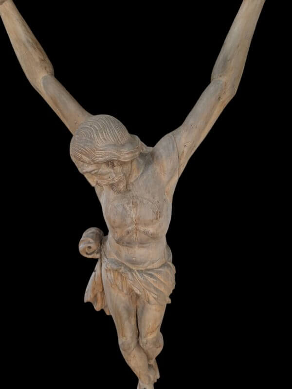 Imposing & Striking Nearly Life size Belgian Convent Antique Crucifix