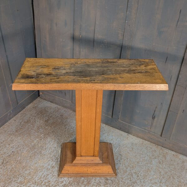 Late Deco Mid Century Light Oak Credence Table