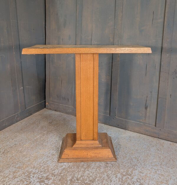 Late Deco Mid Century Light Oak Credence Table