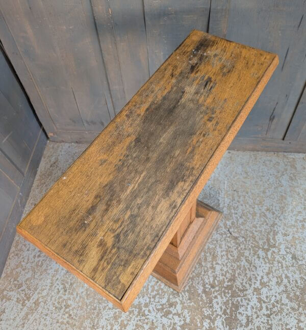 Late Deco Mid Century Light Oak Credence Table