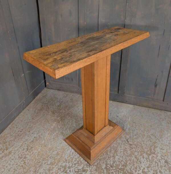 Late Deco Mid Century Light Oak Credence Table