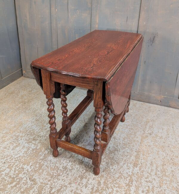 Vintage Barley Twist Gateleg Oak Table CLEARANCE