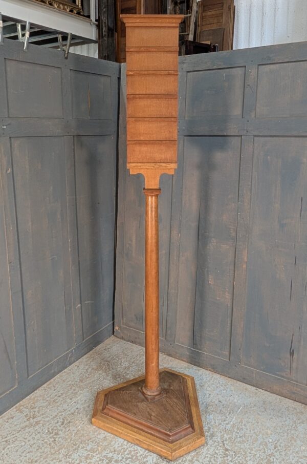 Striking Mid Century Oak Hymn Board on Stand