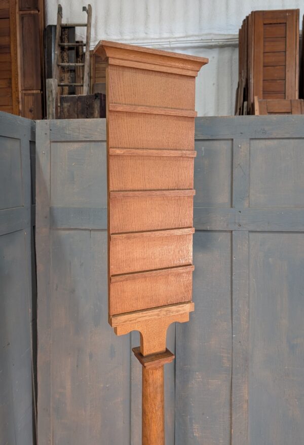 Striking Mid Century Oak Hymn Board on Stand