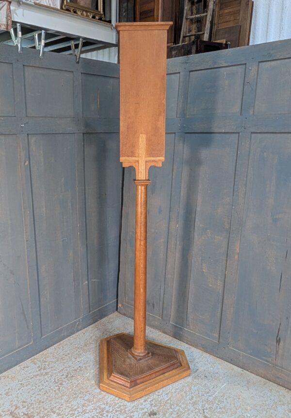 Striking Mid Century Oak Hymn Board on Stand