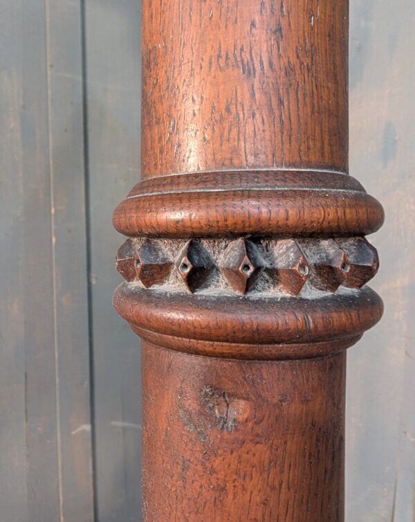 Handsome 1860's Gothic Oak Pedestal Church Lectern from St Giles Darlton