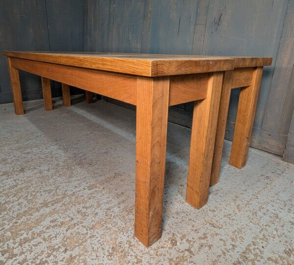 Simple Square Legged Oak Benches - TRADE IN