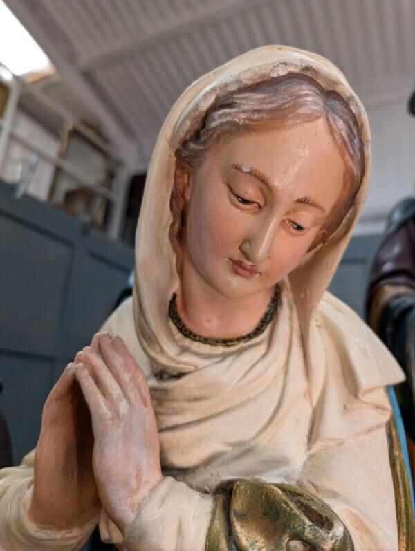Beautiful Antique Large Church Eight Figure Nativity Set