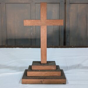 1860's Simple Oak Altar Cross from St Giles Darlton