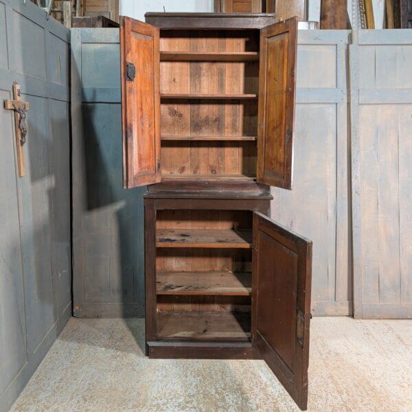 Victorian Pine Cupboard on a Cupboard