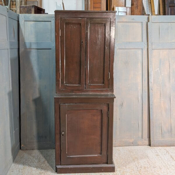 Victorian Pine Cupboard on a Cupboard