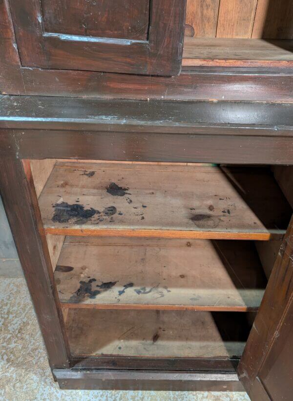 Victorian Pine Cupboard on a Cupboard