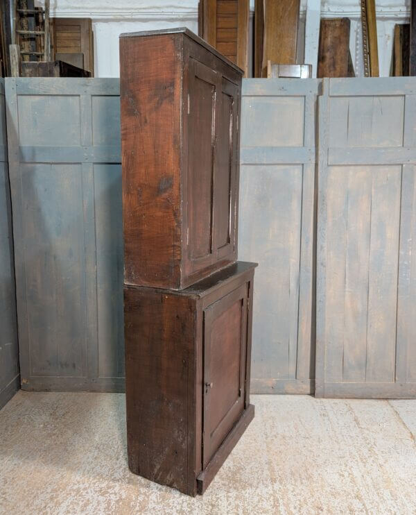 Victorian Pine Cupboard on a Cupboard