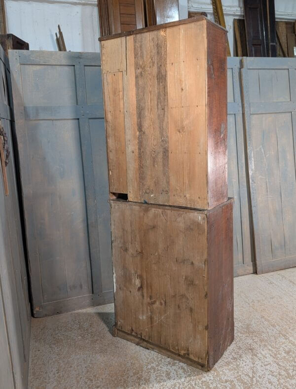 Victorian Pine Cupboard on a Cupboard