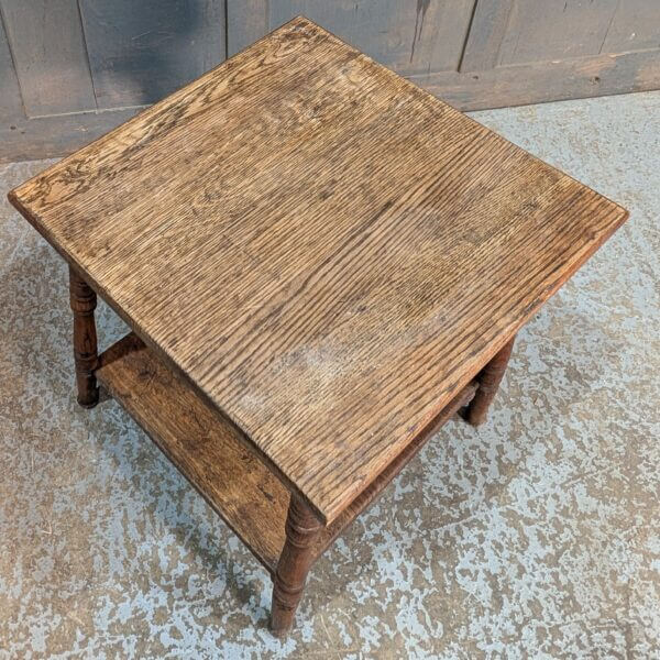 Very Solid 1920's Two Tier Oak Occasional Table