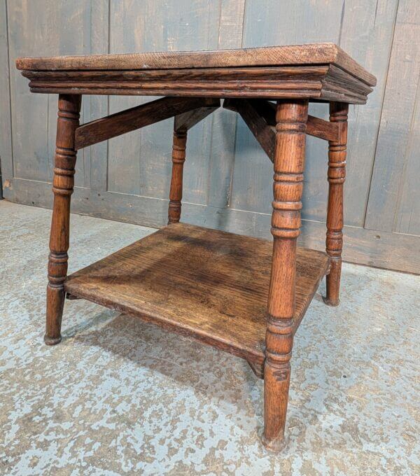 Very Solid 1920's Two Tier Oak Occasional Table