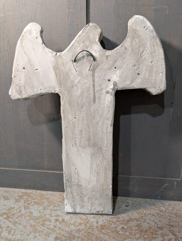 Large Religious Plaque Angel Bearing the Cross