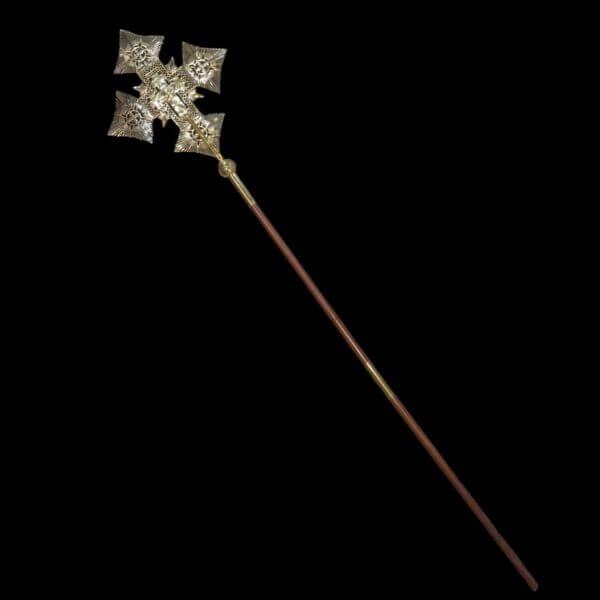 Large Striking Brass Coptic Styled Processional Cross