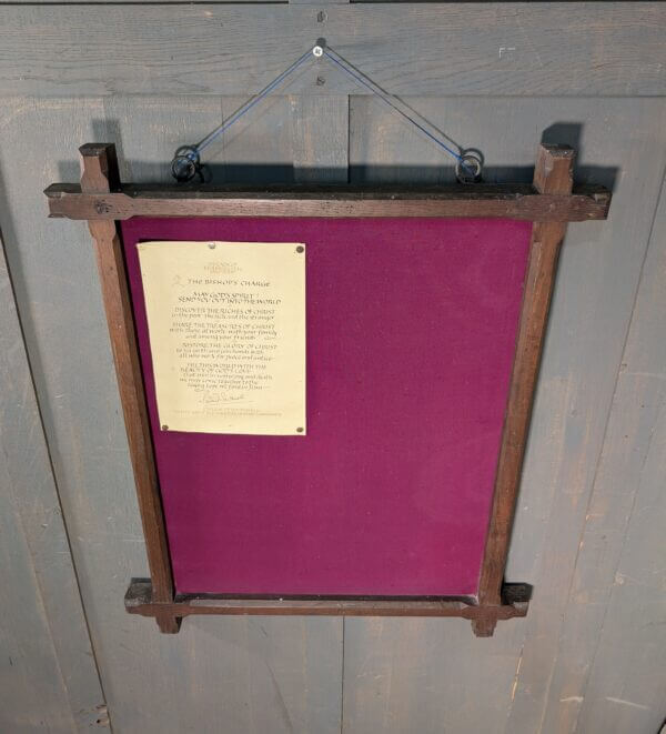 Attractive Mild Gothic Oak Noticeboard from St Giles Darlton