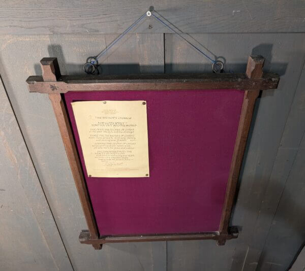 Attractive Mild Gothic Oak Noticeboard from St Giles Darlton