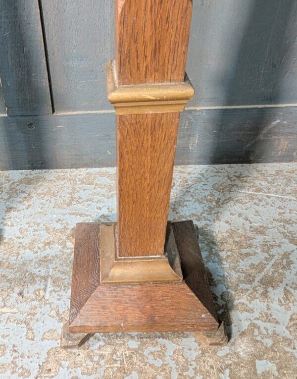 Pair of Vintage Oak Pavement Candlesticks