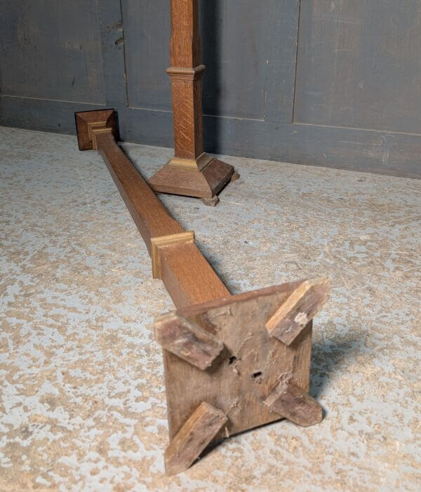 Pair of Vintage Oak Pavement Candlesticks