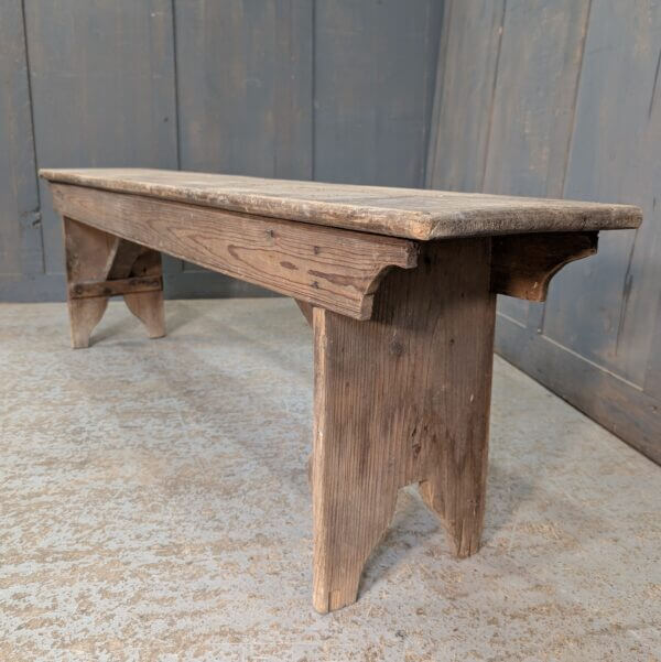 Simple Victorian Pine Bench from St Giles Darlton
