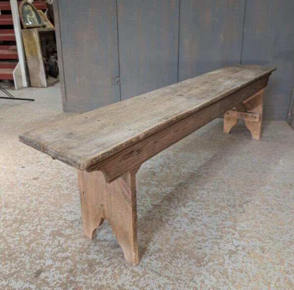 Simple Victorian Pine Bench from St Giles Darlton