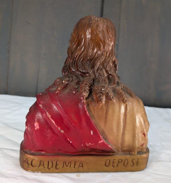 French Vintage Plaster Bust of Christ the Sacred Heart