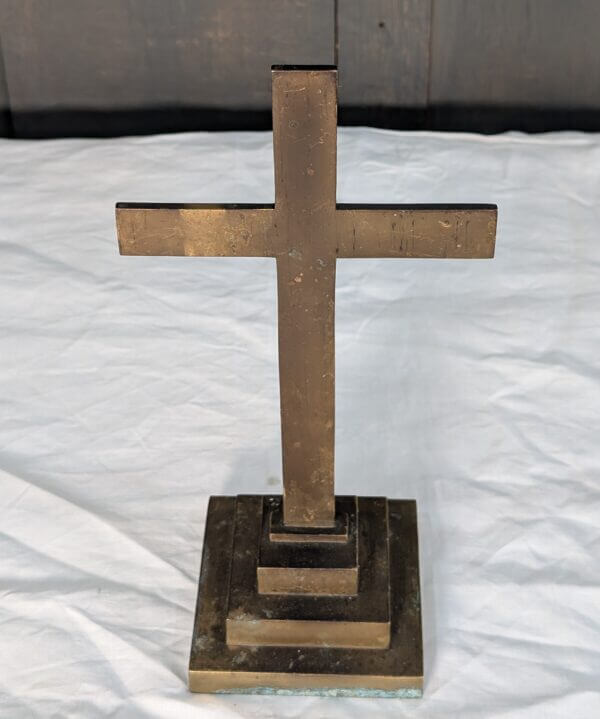 Simple Solid Small Brass Plain Altar Cross