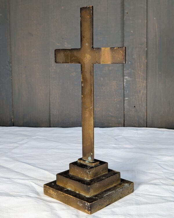 Simple Solid Small Brass Plain Altar Cross